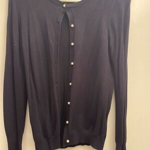 Zara navy blue cardigan Medium pearl buttons